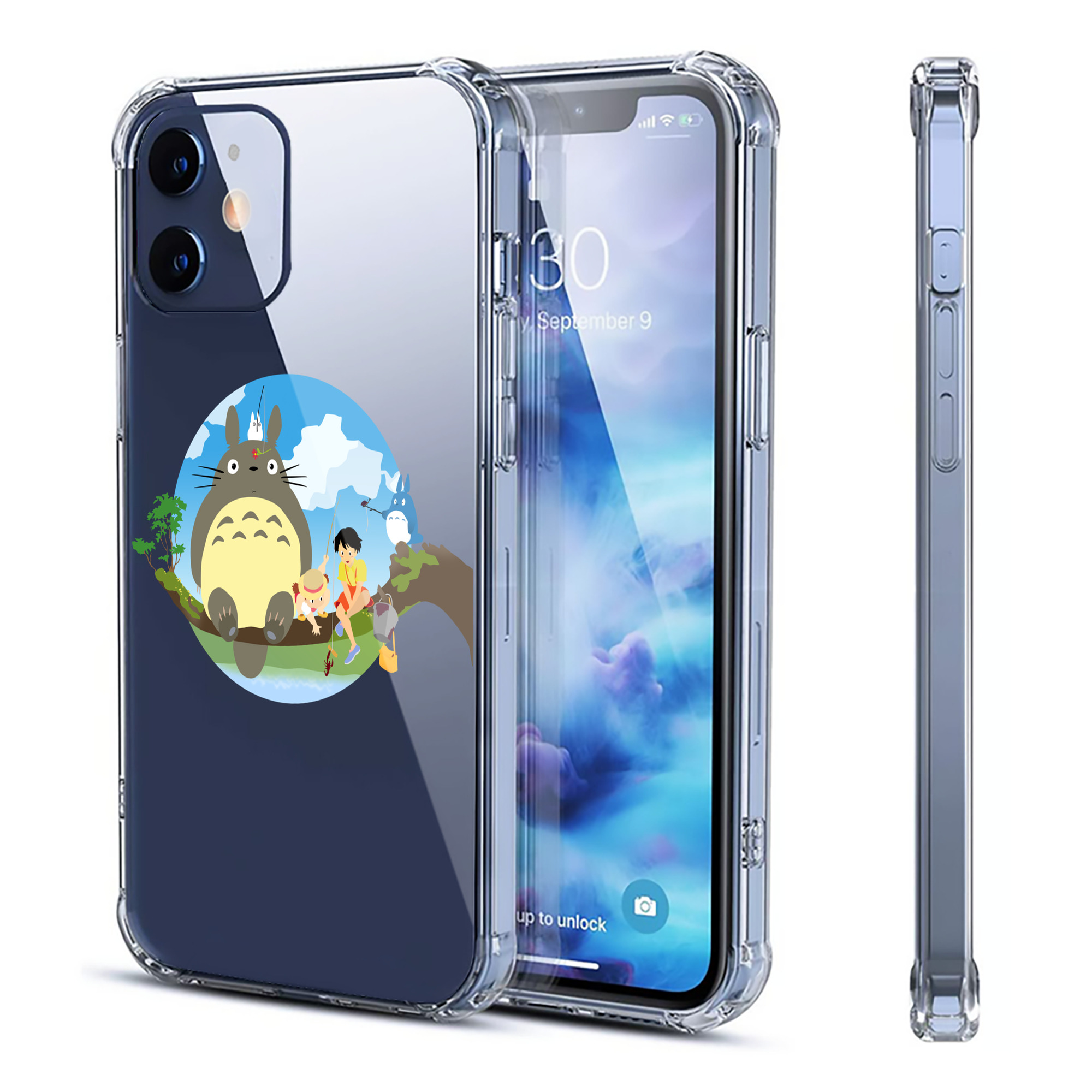 （画像用） となりのトトロ 草壁メイ 草壁サツキ My Neighbor Totoro Satsuki Kusakabe Mei Kusakabe 【iPhone 12シリーズ対応】透明スマホケース（クリアソフトケース）